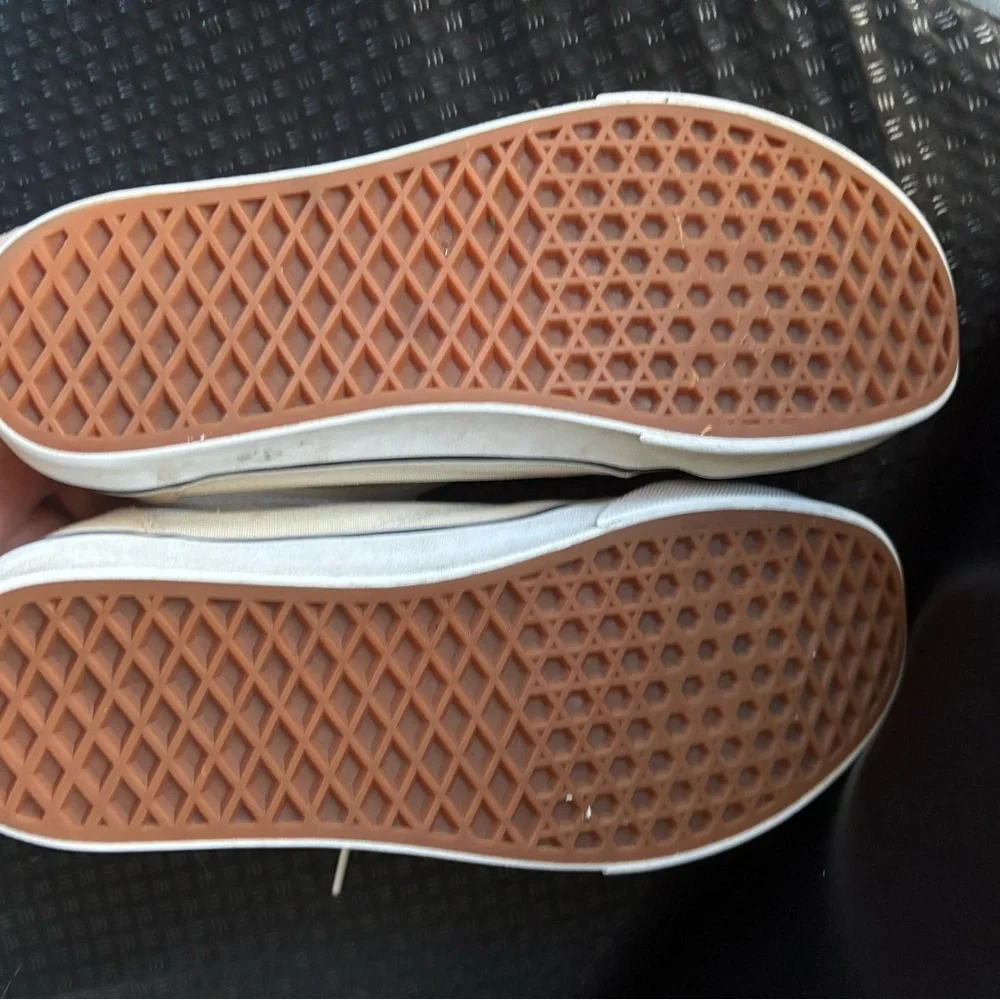 Classic Cream Vans Sneakers - Picture 6 of 7